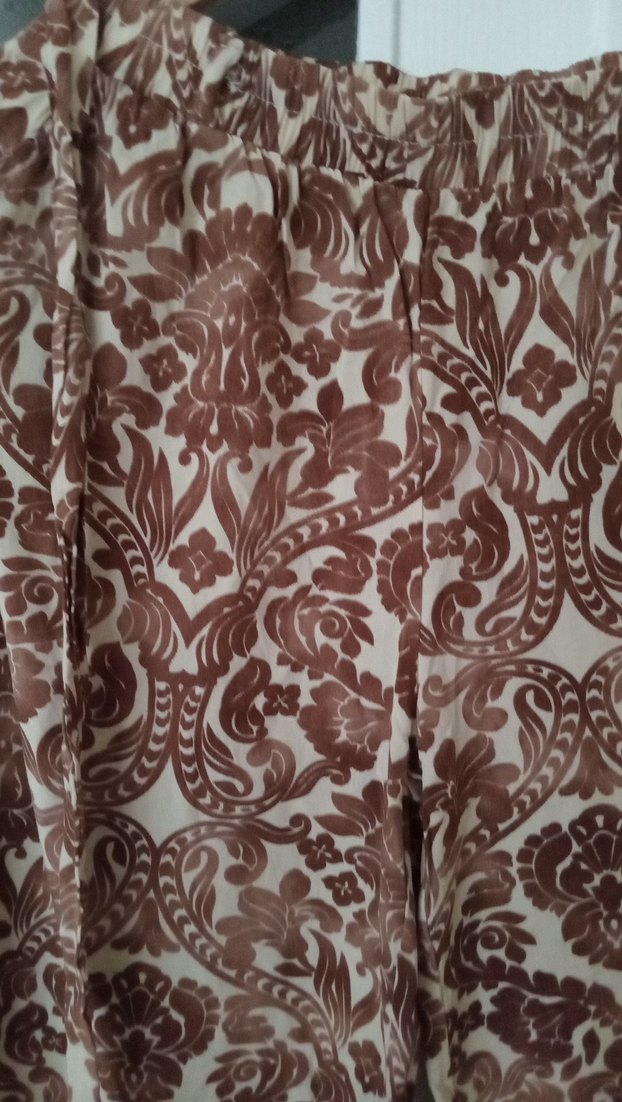 Kadın Kahverengi Bohem Pilili Pantolon - Görsel 3