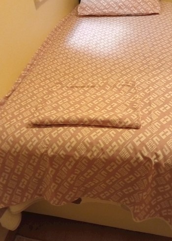 Pembe Baskılı Nevresim ve Çarşaf Takımı - Görsel 7