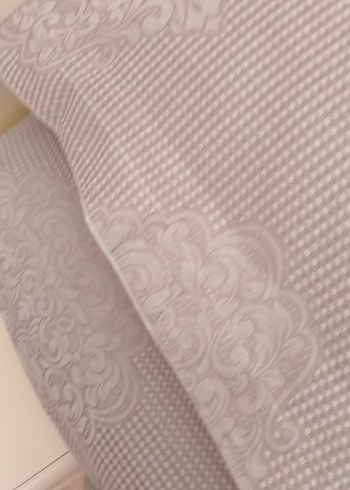 lila rengi Desenli cift kisilik pike Yatak Örtüsü - Görsel 7