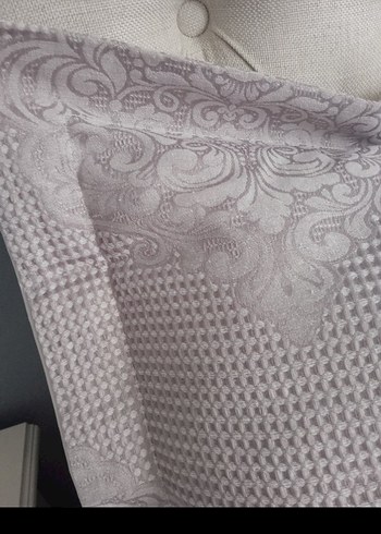 lila rengi Desenli cift kisilik pike Yatak Örtüsü - Görsel 9