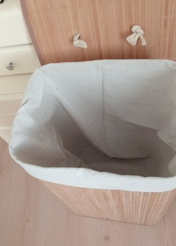 BAMBU KATLANABILIR KIRLI CAMASIR SEPETİ - Görsel 6