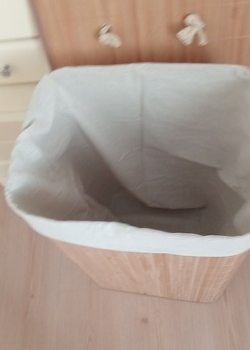 BAMBU KATLANABILIR KIRLI CAMASIR SEPETİ - Görsel 7