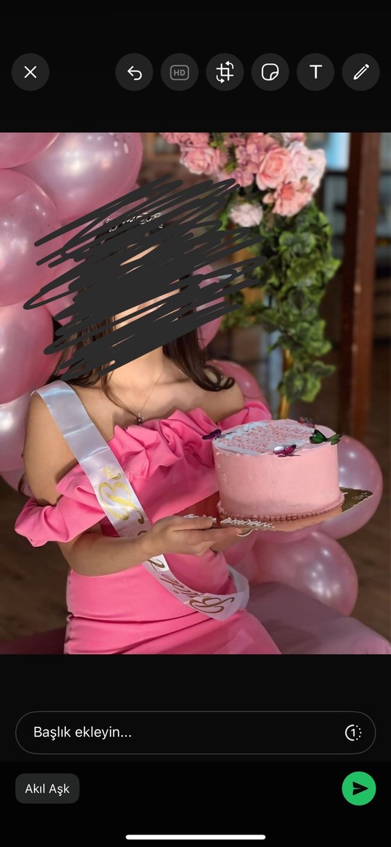 Pembe Uzun Straplez Kalem Elbise - Görsel 3