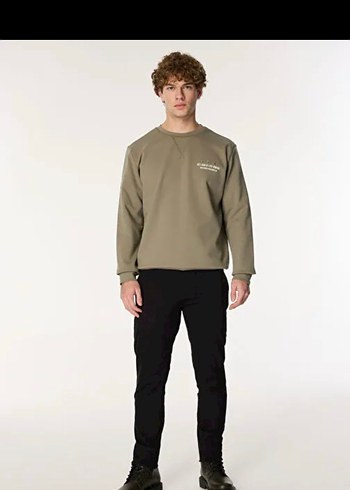 xl Beden Bej Erkek Sweatshirt, Bisiklet Yaka, Rahat Kesim