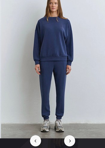 s Beden Lacivert Oversize Kadın Sweatshirt