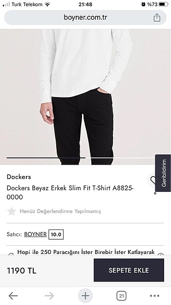 Dockers Beyaz tişört