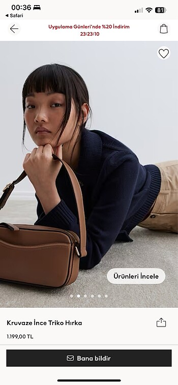 H&M Lacivert hırka