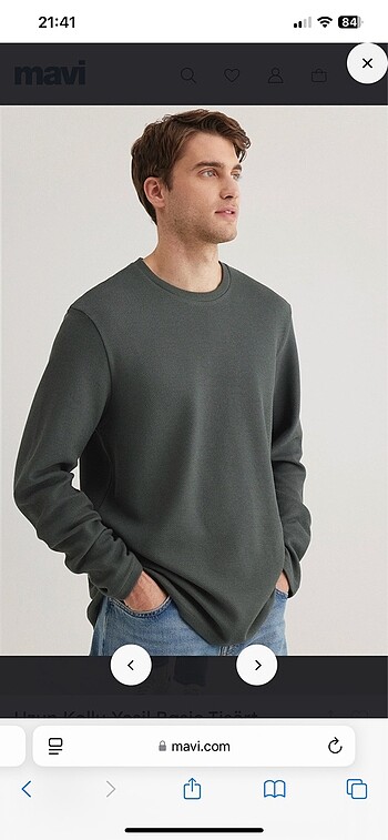 xl Beden Yeşil sweatshirt