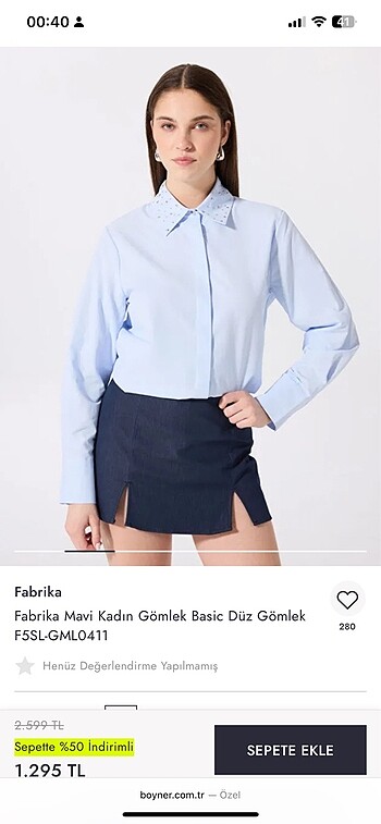Fabrika Mavi gömlek