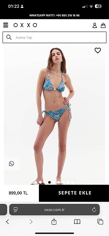 m Beden mavi Renk Bikini üstü