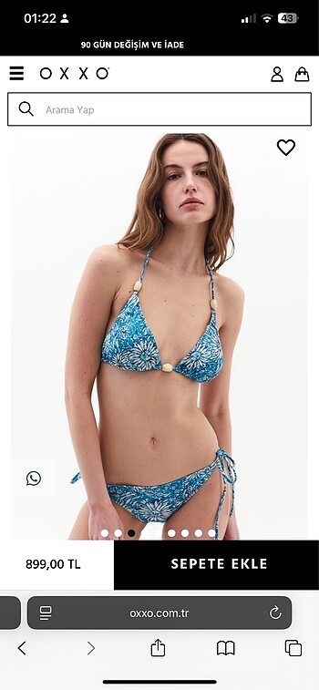 m Beden Bikini üstü