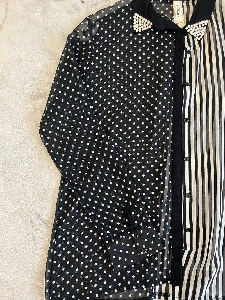 KADIN İNCİ YAKALI GÖMLEK - Görsel 3