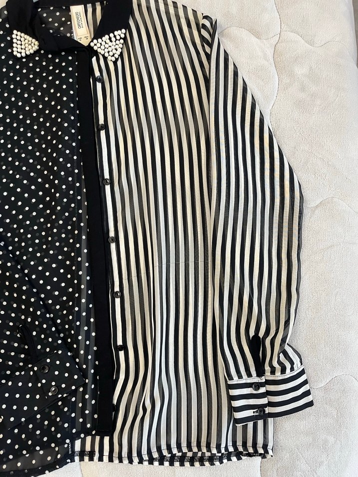 KADIN İNCİ YAKALI GÖMLEK - Görsel 4