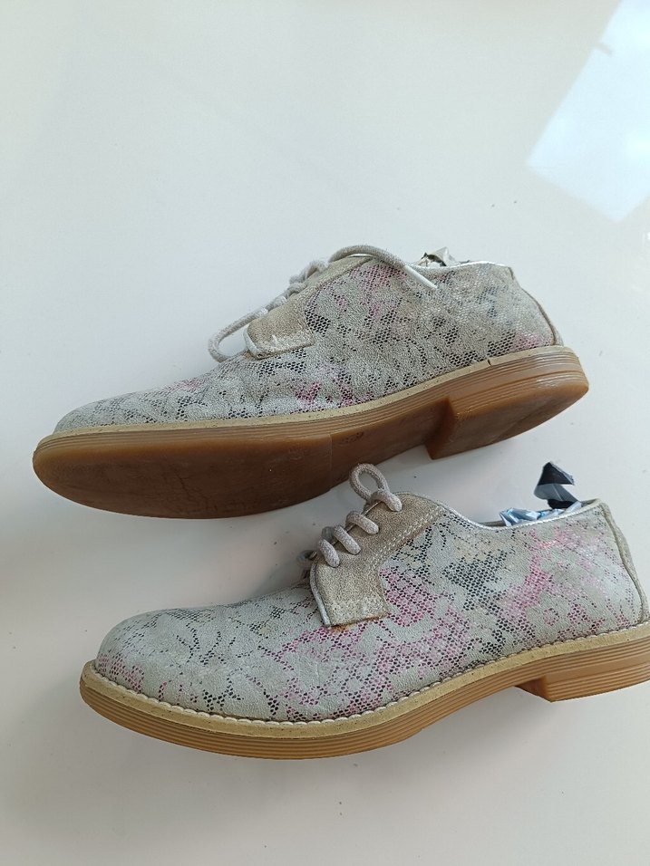 Bağcıklı Erkek Çocuk Bej Batik Ayakkabı - Görsel 2