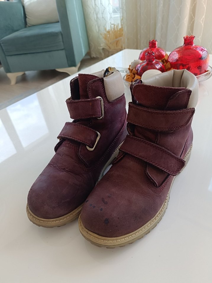 Bordo Süet Kız Çocuk Botu - Görsel 5