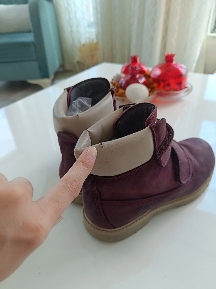 Bordo Süet Kız Çocuk Botu - Görsel 3