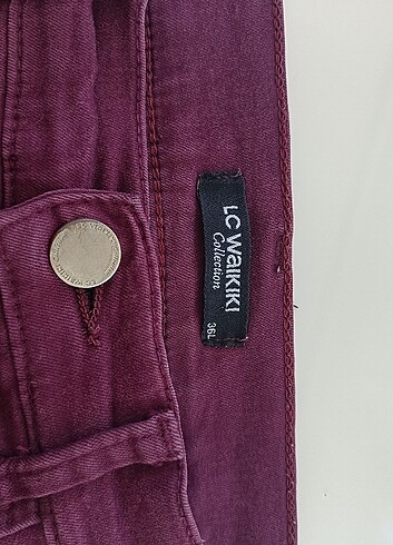 Bayan bordo pantolon  - Görsel 3