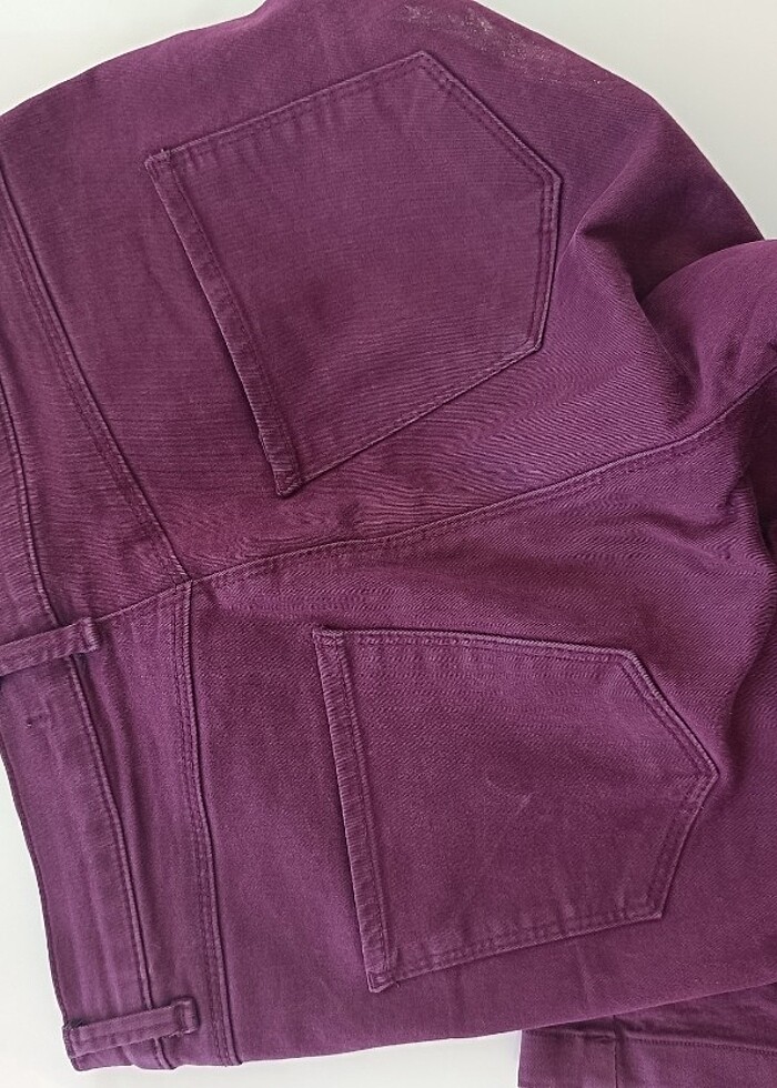 Bayan bordo pantolon  - Görsel 4