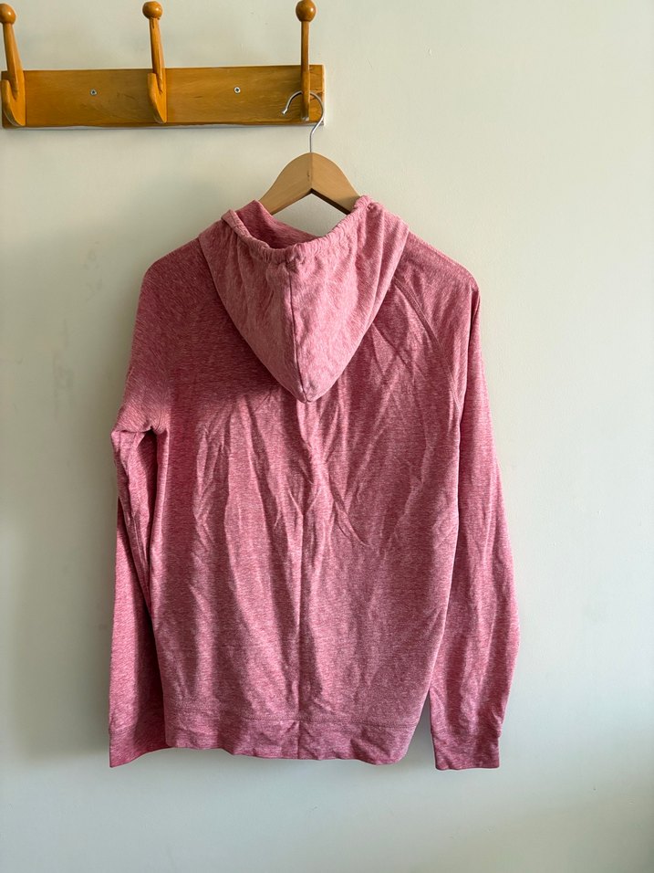 Pembe Kapüşonlu Fermuarlı hırka - Görsel 3