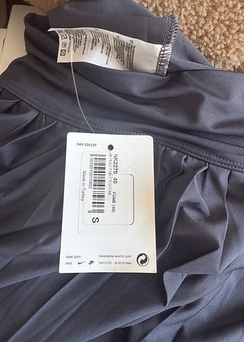 Nike Kadın antrasit Pilili Mini şort Etek - Görsel 5