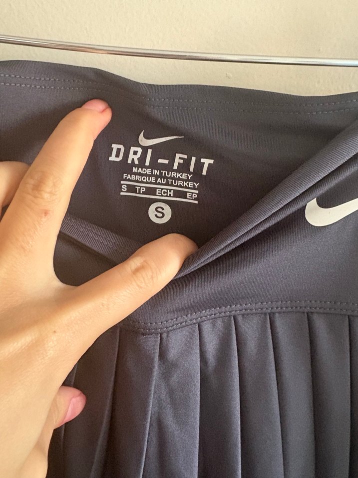 Nike Kadın antrasit Pilili Mini şort Etek - Görsel 3