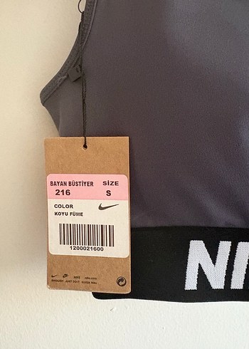 Yeni etiketli NikePro antrasit Spor Büstiyer - Görsel 2