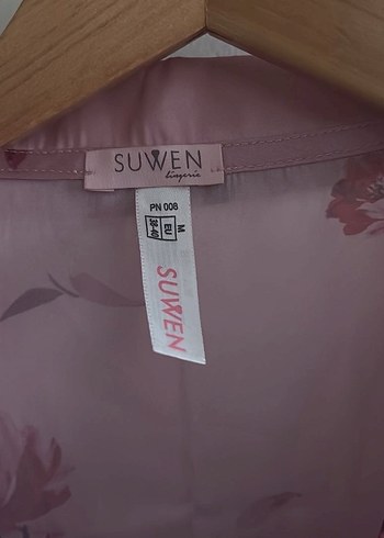 Uzun Pudra Pembe çiçek desenli pijama takımı - Görsel 2