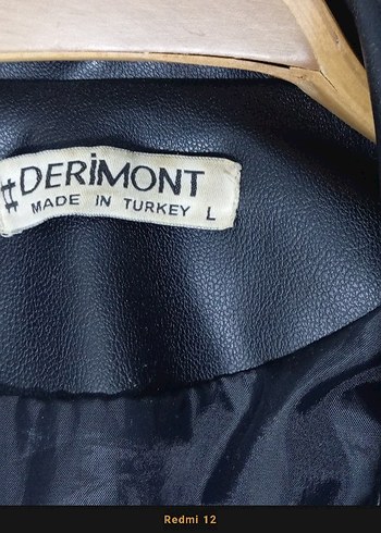 Derimod Kadın Siyah Mini Deri Biker Ceket Derimont