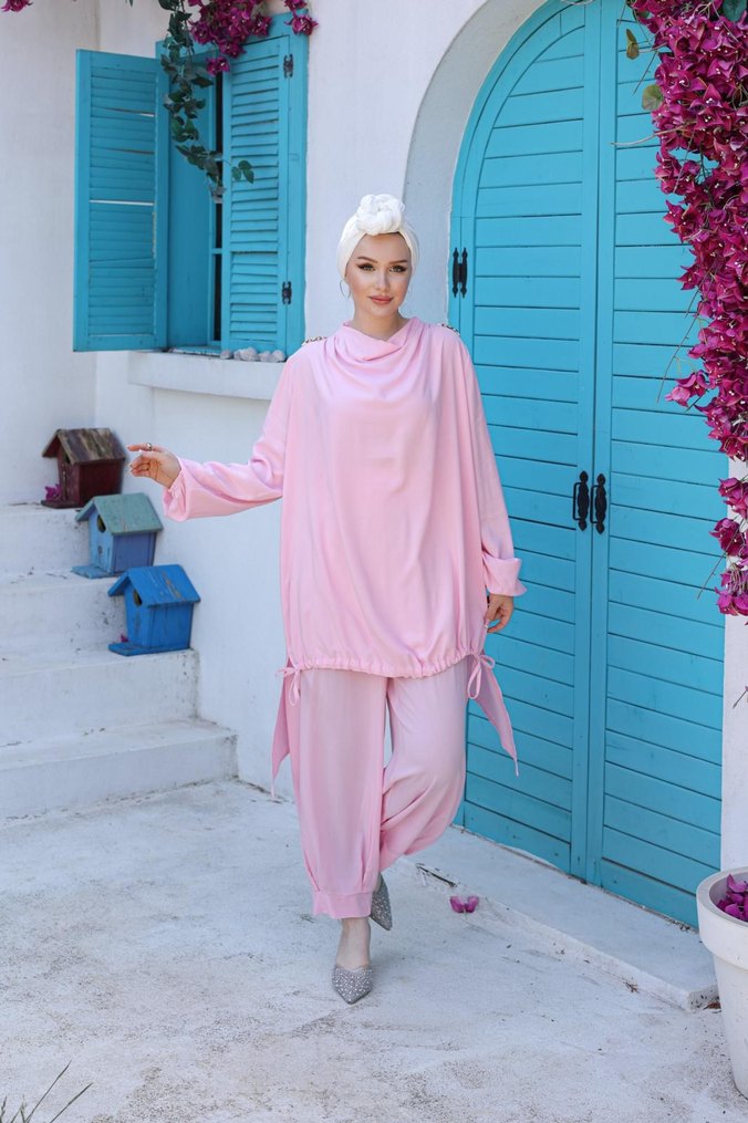 Uzun Kollu Salaş Tunik Takım - Görsel 2