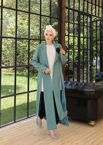 Uzun Kollu Kadın Ceket - Görsel 5