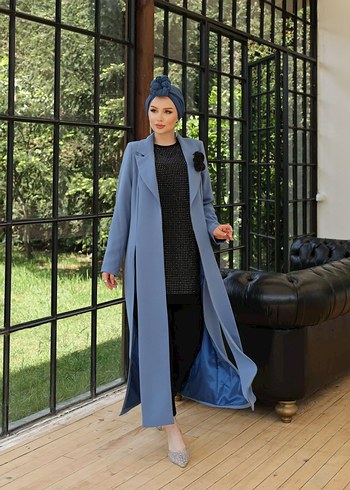 Uzun Kollu Kadın Ceket - Görsel 4