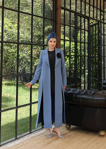 Uzun Kollu Kadın Ceket - Görsel 7