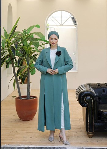 Uzun Kollu Kadın Ceket - Görsel 6