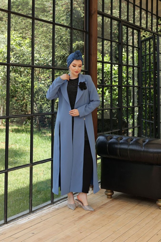 Uzun Kollu Kadın Ceket - Görsel 3