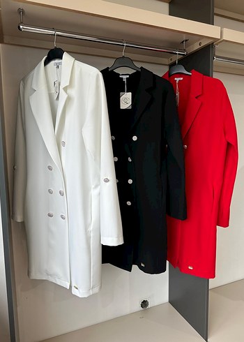 Düğmeli Kadın Uzun Ceket - Görsel 18