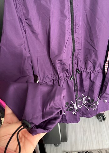 Mor Uzun Nakışlı Fermuarlı Haşema - Görsel 2