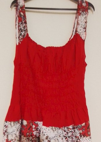 Kırmızı Bohem Uzun Elbise - Görsel 3