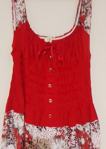 Kırmızı Bohem Uzun Elbise - Görsel 2