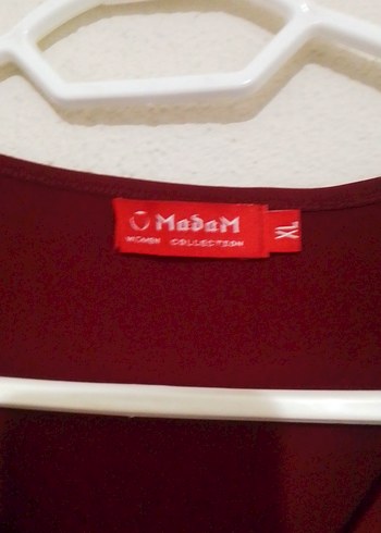 Bordo V Yaka Kısa Kollu Payetli Bluz - Görsel 2