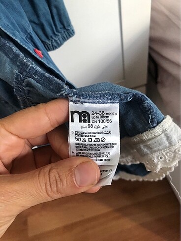 24-36 Ay Beden lacivert Renk Mothercare fistolu denim elbise