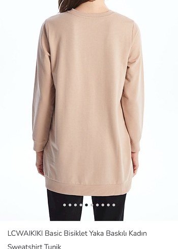 LC Waikiki Baskılı Bisiklet Yaka Sweatshirt Tunik - Görsel 2