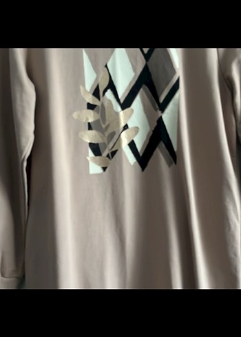 LC Waikiki Baskılı Bisiklet Yaka Sweatshirt Tunik - Görsel 3