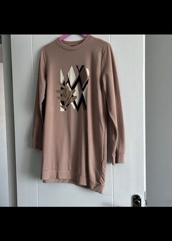 LC Waikiki Baskılı Bisiklet Yaka Sweatshirt Tunik - Görsel 4