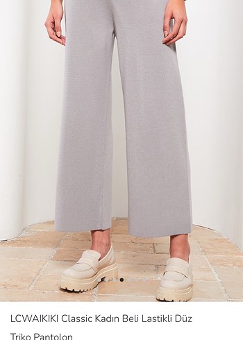 LC Waikiki Gri Triko Kadın Pantolon - Görsel 2