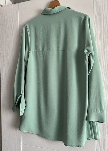 Yeşil Kadın Pilili Gömlek - Görsel 4