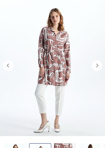 LC Waikiki Mercan renk Bağcıklı Tunik