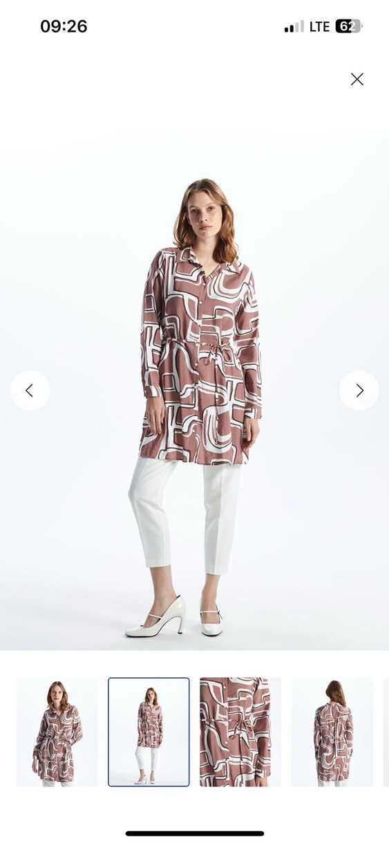 Mercan renk Bağcıklı  Tunik - Görsel 2