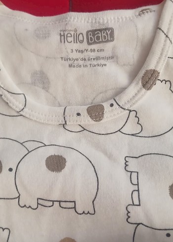 3 adet hello baby Bebek Askılı Body - Görsel 5