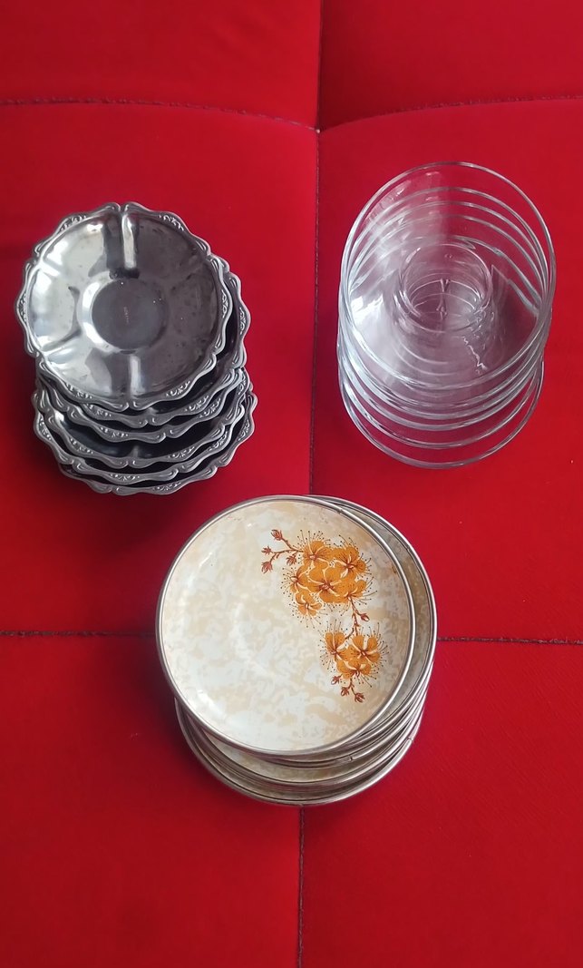 6 lı 3 takım çay tabağı - Görsel 3