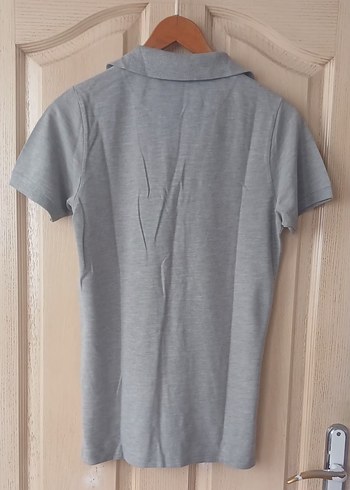 Gri Erkek Keten Polo Tişört - Görsel 2